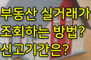 부동산 실거래가 조회하는 방법과 반영 기간 및 신고기간은?