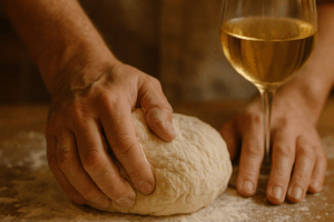 제빵에서 물대신 화이트 와인을 사용하면 좋은점은?