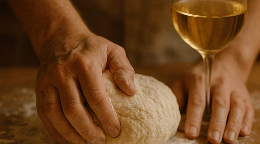 제빵에서 물대신 화이트 와인을 사용하면 좋은점은?