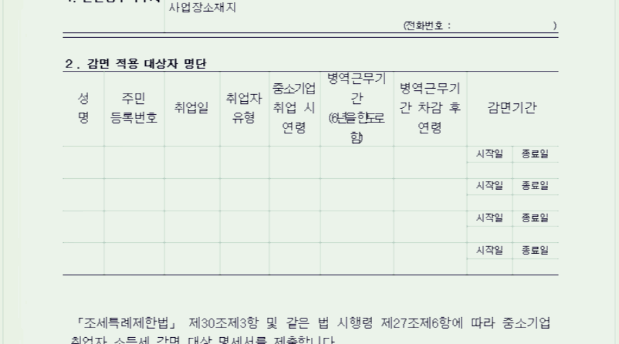 중소기업 취업자 소득세 감면 신청 및 절차 알아보기!