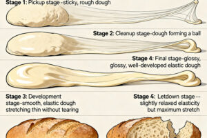 제빵 반죽의 글루텐 형성 단계와 상태들! 클린업&렛다운